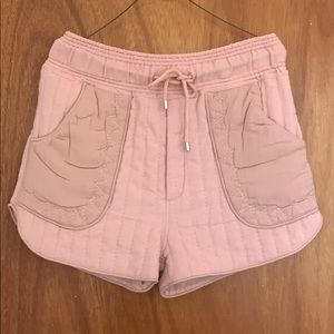 Sea NY powder pink quilted shorts